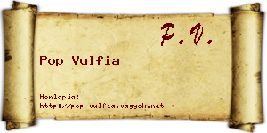 Pop Vulfia névjegykártya